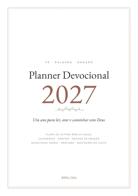 Capa do Planner Devocional 2027: “Um ano para ler, orar e caminhar com Deus”.